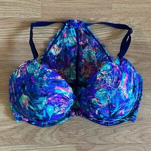 PINK by Victoria’s Secret Neon Date Racerback Bra 36DD multicolored